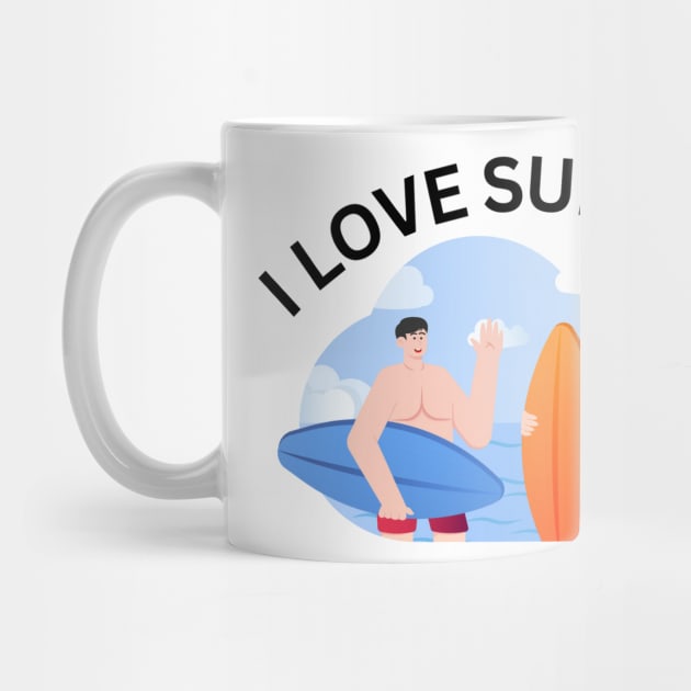 I Love Surfing by NiksDesign